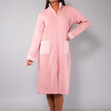 Vestaglia con zip - ROSA ANTICO - SM72