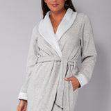 Vestaglia con cintura - GRIGIO MELANGE - SM73