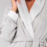 Vestaglia con cintura - GRIGIO MELANGE - SM73