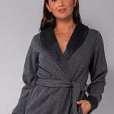 Vestaglia con cintura - PIOMBO MELANGE - SM73