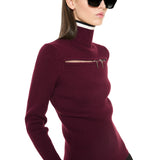 Maglia a coste con zip - - AS51