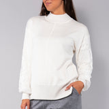 Maglia manica in pizzo - MILK - BC50