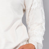 Maglia manica in pizzo - MILK - BC50