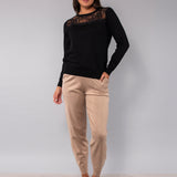 Maglia con pizzo - NERO - BC52
