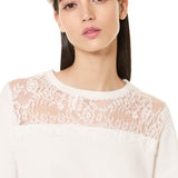 Maglia con pizzo - MILK - BC52
