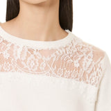 Maglia con pizzo - MILK - BC52