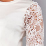 Maglia manica corta in pizzo -BC53