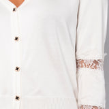 Cardigan con pizzo - MILK - BC70