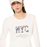 Maglia con stampa e strass - MILK - BR07
