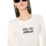 Maglia con stampa e strass - BIANCO - BR09