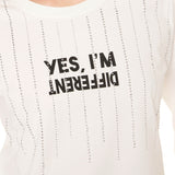 Maglia con stampa e strass - BIANCO - BR09