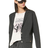 Giacca con bottoni - GRIGIO MELANGE - CH51