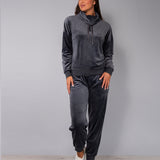 Felpa ciniglia con collo alto - DARK GREY - CI50