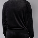 Felpa ciniglia con collo coulisse - NERO - CI52