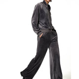 Felpa ciniglia con collo coulisse - DARK GREY - CI52