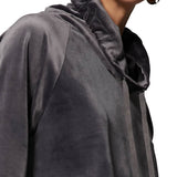 Felpa ciniglia con collo coulisse - DARK GREY - CI52