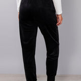 Pantalone ciniglia con polsino - NERO - CI60