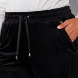 Pantalone ciniglia con polsino - NERO - CI60