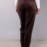 Pantalone ciniglia con polsino - DARK COFFEA - CI60