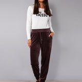 Pantalone ciniglia con polsino - DARK COFFEA - CI60