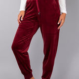 Pantalone ciniglia con polsino - BORDEAUX - CI60