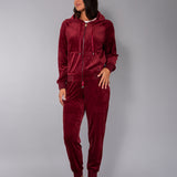 Pantalone ciniglia con polsino - BORDEAUX - CI60