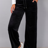Pantalone largo ciniglia - NERO - CI61