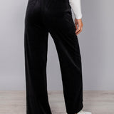 Pantalone largo ciniglia - NERO - CI61