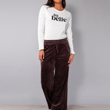 Pantalone largo ciniglia - DARK COFFEA - CI61