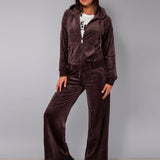 Pantalone largo ciniglia - DARK COFFEA - CI61