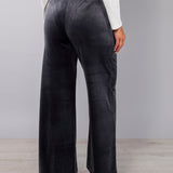 Pantalone largo ciniglia - DARK GREY - CI61