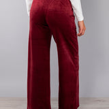 Pantalone largo ciniglia - BORDEAUX - CI61