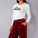 Pantalone largo ciniglia - BORDEAUX - CI61