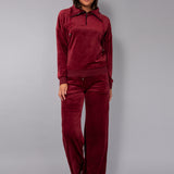 Pantalone largo ciniglia - BORDEAUX - CI61