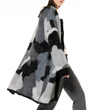 Cardigan lungo camouflage - GRIGIO - EA70