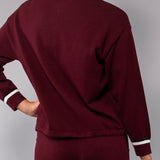 Maglia girocollo a costine - BORDEAUX - HA50