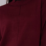 Maglia girocollo a costine - BORDEAUX - HA50
