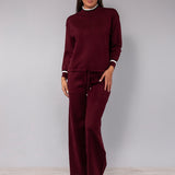 Maglia girocollo a costine - BORDEAUX - HA50