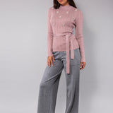 Pantalone ampio a costine - GRIGIO MELANGE - HA60