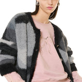 Felpa girocollo con pizzo e strass - ROSA - LH52