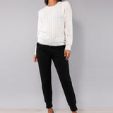 Pantalone tuta con polsino - NERO - LH61