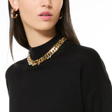 Maglia girocollo in viscosa - NERO - LM50