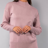 Maglia girocollo in viscosa - ROSA - LM50