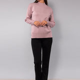 Maglia girocollo in viscosa - ROSA - LM50