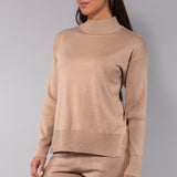 Maglia girocollo in viscosa - CAMMELLO - LM50