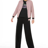 Felpa con zip in viscosa - ROSA - LM52