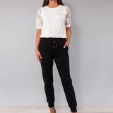 Pantalone tuta con polsino - NERO - MA61