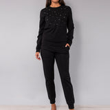 Pantalone tuta con polsino - NERO - MA61