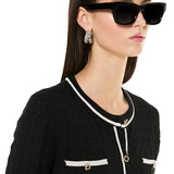 Cardigan con bottoni - NERO - MO51