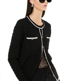 Cardigan con bottoni - NERO - MO51